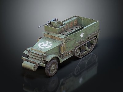 Industrial LOFT armored vehicle troop carrier 3d model