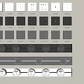 Modern Switch Panels With Single Double Control Sockets In White Black Grey Colors 3d model