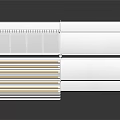 White Multi Layer Retail Display Shelf With Flat And Slanted Shelves Design 3d model