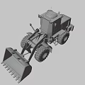 Powerful Utility Wheel Loader with Large Front Bucket Big Tires and Cab Design