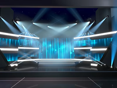 Public Relations Conference Stage Technology Wings Modeling Beauty Chen Activity Evening Dance Beauty 3d model