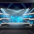 Public Relations Conference Stage Technology Wings Modeling Beauty Chen Activity Evening Dance Beauty 3d model