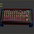Professional Audio Mixer With Colorful Interface Multiple Channels Knobs And Sliders For Sound Mixing