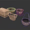 Woven Household Storage Baskets And Box In Various Sizes For Daily Use