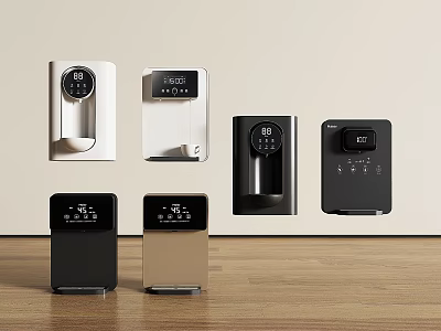 Various Modern Daily Electrical Appliances With Digital Displays And Different Colors 3d model