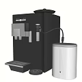Black Automatic Coffee Machine With Silver Container For Home Daily Use 3d model