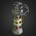 Military Grenade With Metal Pin Color Markers And Serial Number 152mm
