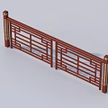 Classic Chinese Decorative Railing with Intricate Patterned Panels and Ornate Details