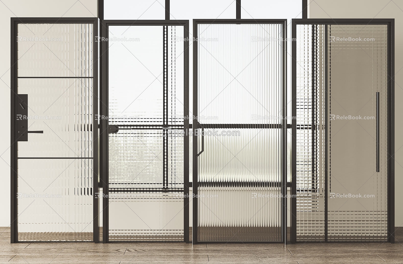 Modern sliding door 3d model