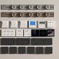 Modern switch socket combination air conditioning switch strong weak box 3d model