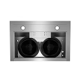 Stainless Steel Kitchen Range Hood Modern Design With Built in Lights For Cooking