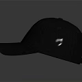 Dark Gray Classic Solid Color Baseball Cap With Curved Brim Fabric Material And Soft Lighting 3d model