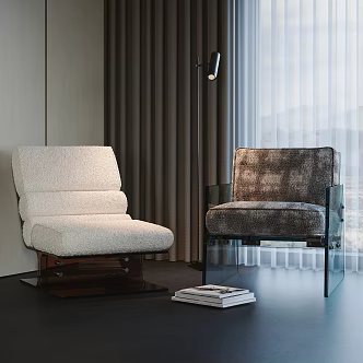 Modern Leisure Chair Cassina Leisure Chair Acrylic Leisure Chair Fabric Leisure Chair Sofa Chair 3d model