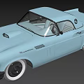 Light Blue Vintage Classic Car With Sleek Retro Design And Classic Wheels