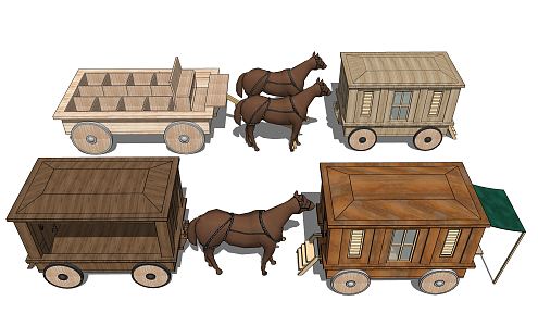 Modern carriage 3d model