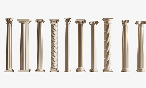 European Roman Column 3d model