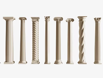 European Roman Column 3d model