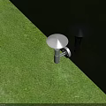 Outdoor Wall Mounted Light With Modern Design Illuminating Garden Grass Area