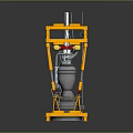 Industrial Mechanical Equipment With Yellow Frame And Multi Layer Silver Core Components