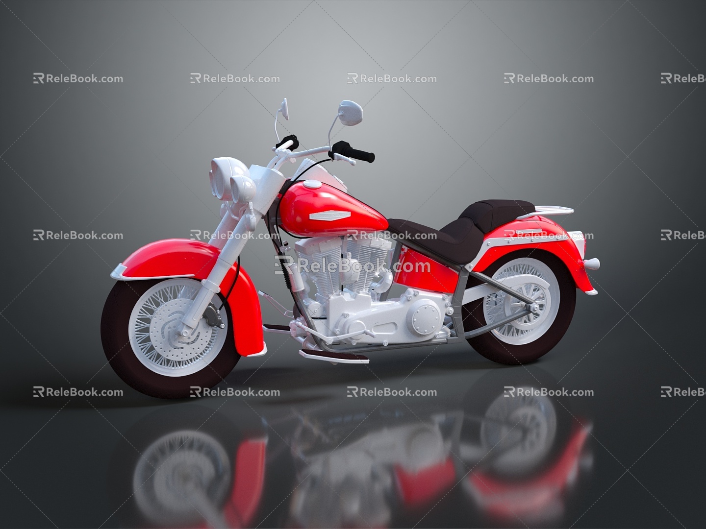 Modern motorcycle two-wheeled motorcycle off-road motorcycle road racing motorcycle 3d model