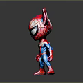 Spider Man Cartoon Character With Red And Blue Costume And Spider Pattern Action Figure