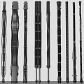 Various Industrial Equipment Tool Rods With Metal Construction And Different Designs
