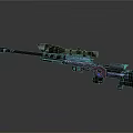 Modern Tactical Sniper Rifle With Telescopic Sight And Metal Body Design