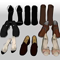 Stylish Shoes Collection Including High Heels Ankle Boots Loafers Lace Up And Bow Accent Designs