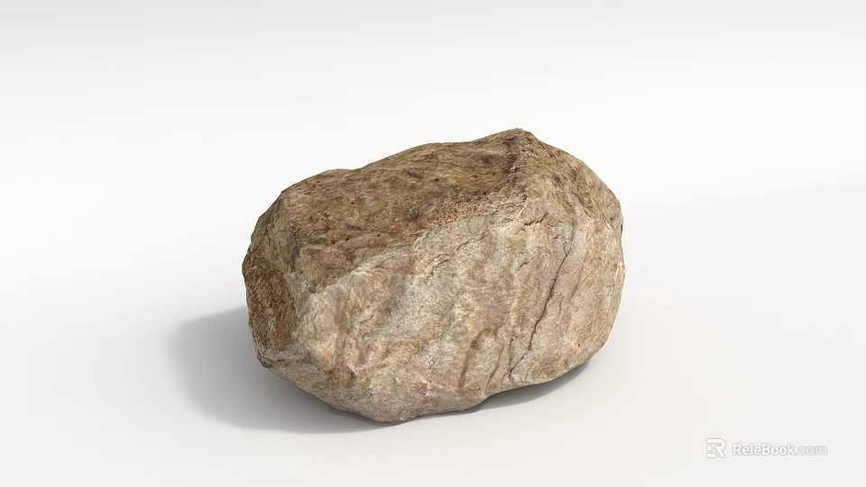Natural Stone And Wood Decorative Piece With Rustic Texture And Solid Structure 3d model 