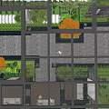 Modern Commercial Landscape Design With Glass Doors Louvered Roof Courtyard Stone Pathway And Lush Greenery