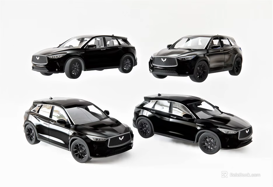Black SUV Car Models Featuring Modern Sleek Exterior Design and Stylish Look 3d model 