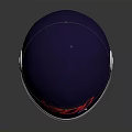 Dark Blue Racing Helmet with Red 300 Lettering Transparent Visor and White Accents