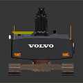 Volvo Tracked Utility Vehicle Excavator With Yellow Black Exterior And Blue Cabin Design