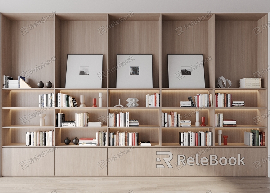 Modern bookcase model