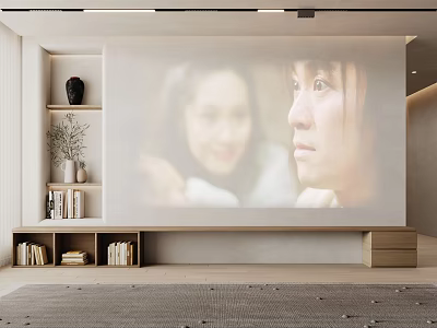 Silent TV background wall TV wall 3d model