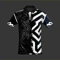 Stylish Polo Shirt With Geometric Pattern And Abstract Design For Daily Wear