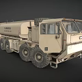 Military Green Heavy Duty Multi Wheeled Tanker Truck For Flammable Cargo