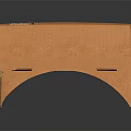 Orange Handmade Cardboard VR Headset With Folded Structure And Lens Holes