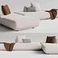 Modern corner sofa multiplayer sofa 3d model