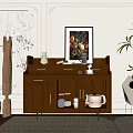 Vintage Sideboard Medieval Sideboard 3d model