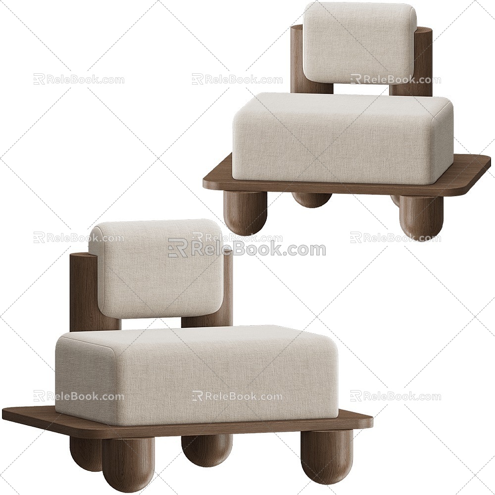 Cha leisure sofa chair 18cn 3d model