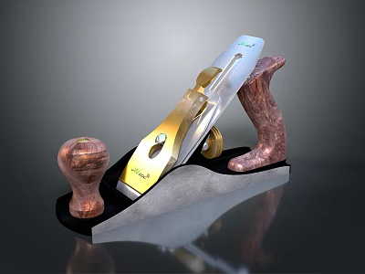 Stanley Professional Wooden Plane With Metal Blade And Wooden Handle For Carpentry 3d model