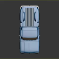 Classic Blue Pickup Truck With Retro Design On Reflective Dark Surface