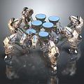 Industrial LOFT Robot Mechanical Monster Machine Dinosaur Mechanical Dinosaur Mechanical Monster 3d model