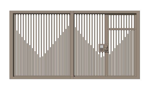 Modern Gate Entrance Gate 3d model