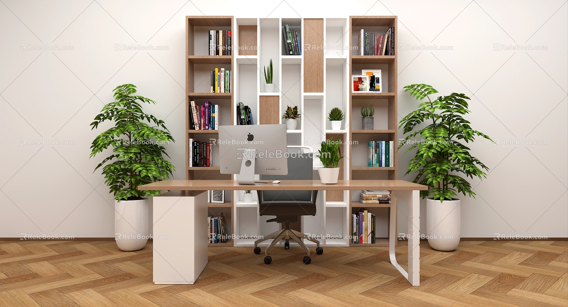 Office Desk and Chair 3d model