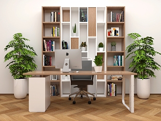 Office Desk and Chair 3d model