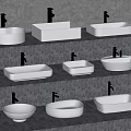 Modern wash basin wash basin counter basin round table basin faucet wash basin 3d model