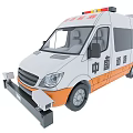 China Road Rescue Utility Vehicle With White Orange Body And Emergency Lights