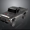 Vintage Rusty Pickup Truck With Single Cab Metallic Body And Old Classic Design